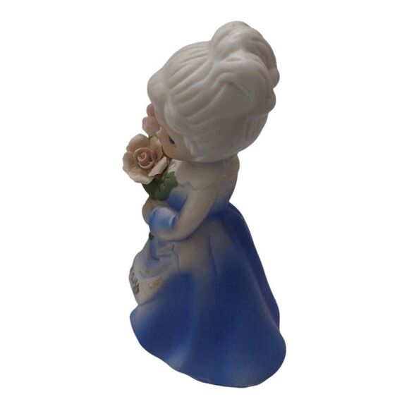 Vintage Lefton May Birthday Angel Figurine Flower Porcelain 4.25"‎ X 3” Japan - Picture 4 of 4